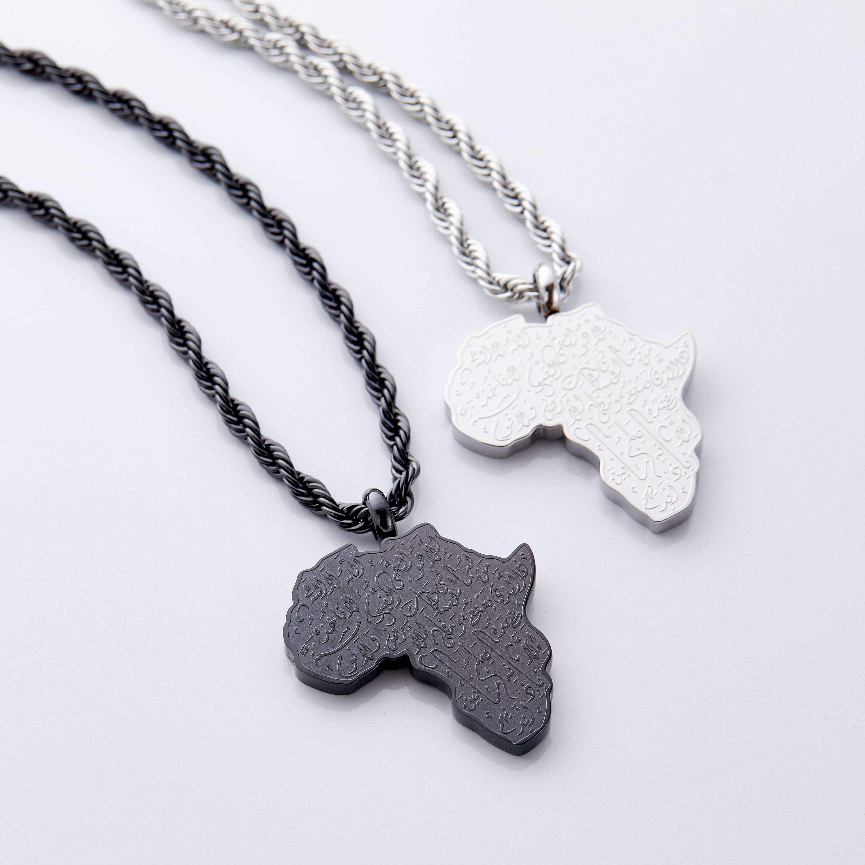 Ayatul Kursi Country Map Necklace | Men - Nominal