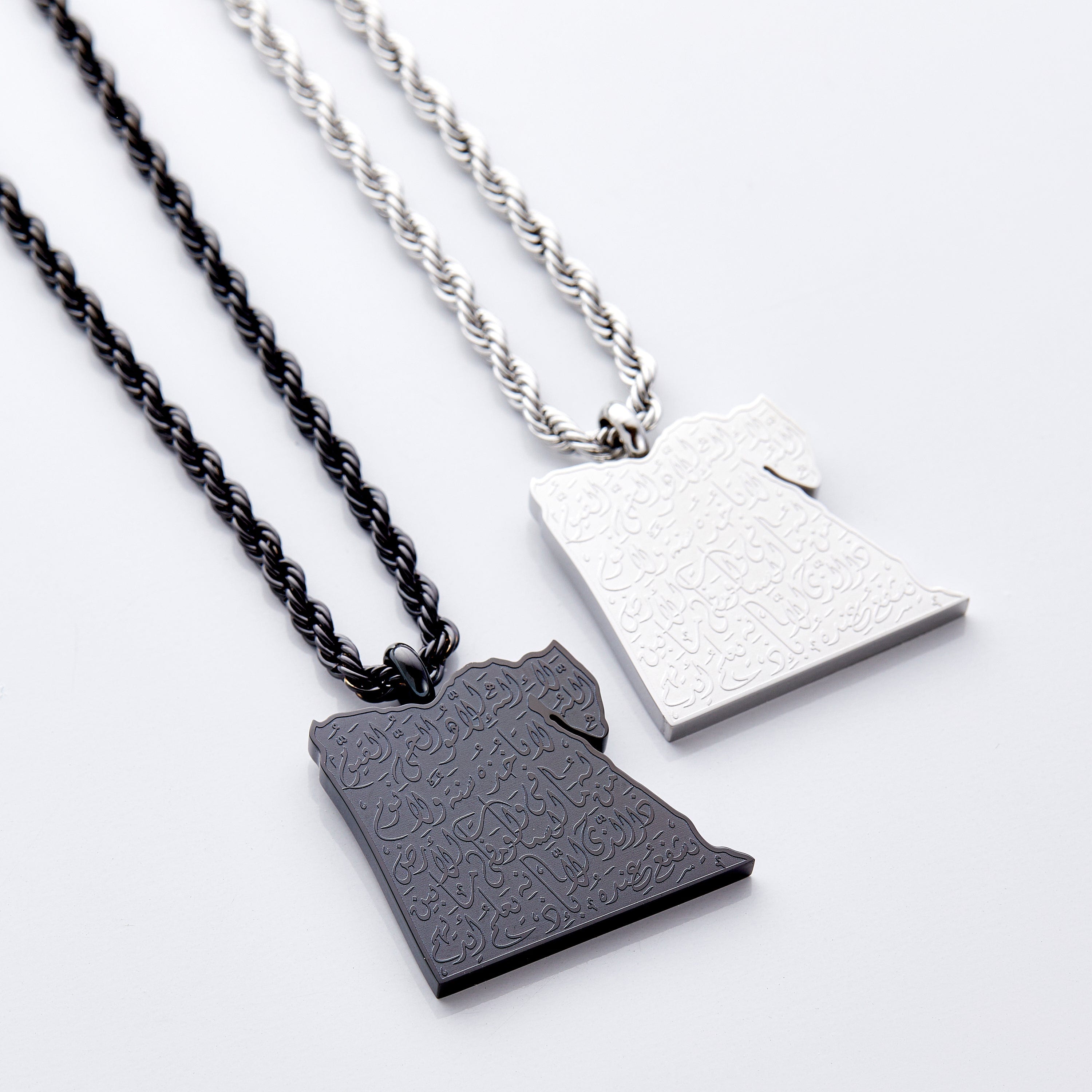 Ayatul Kursi Country Map Necklace | Men - Nominal