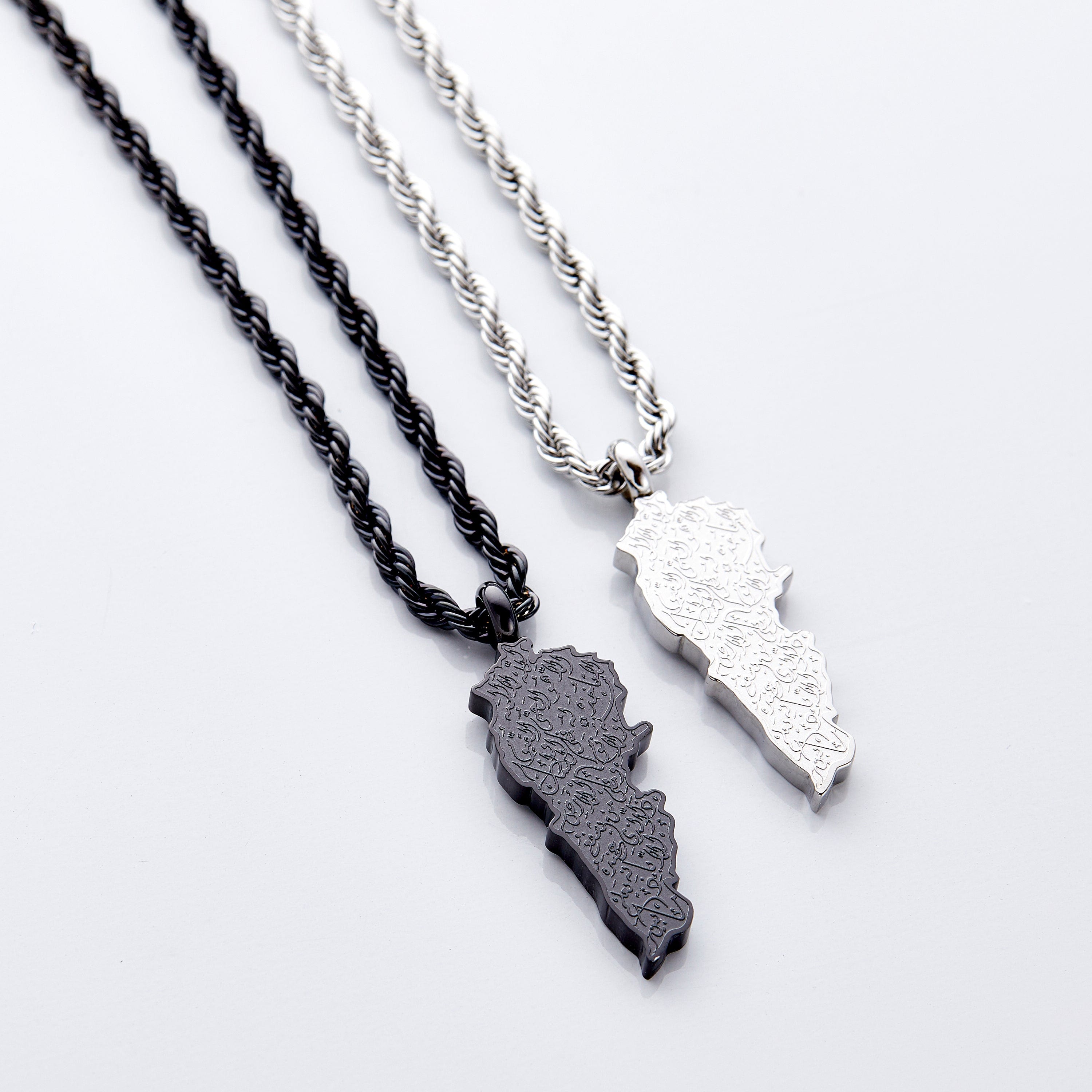 Ayatul Kursi Country Map Necklace | Men - Nominal