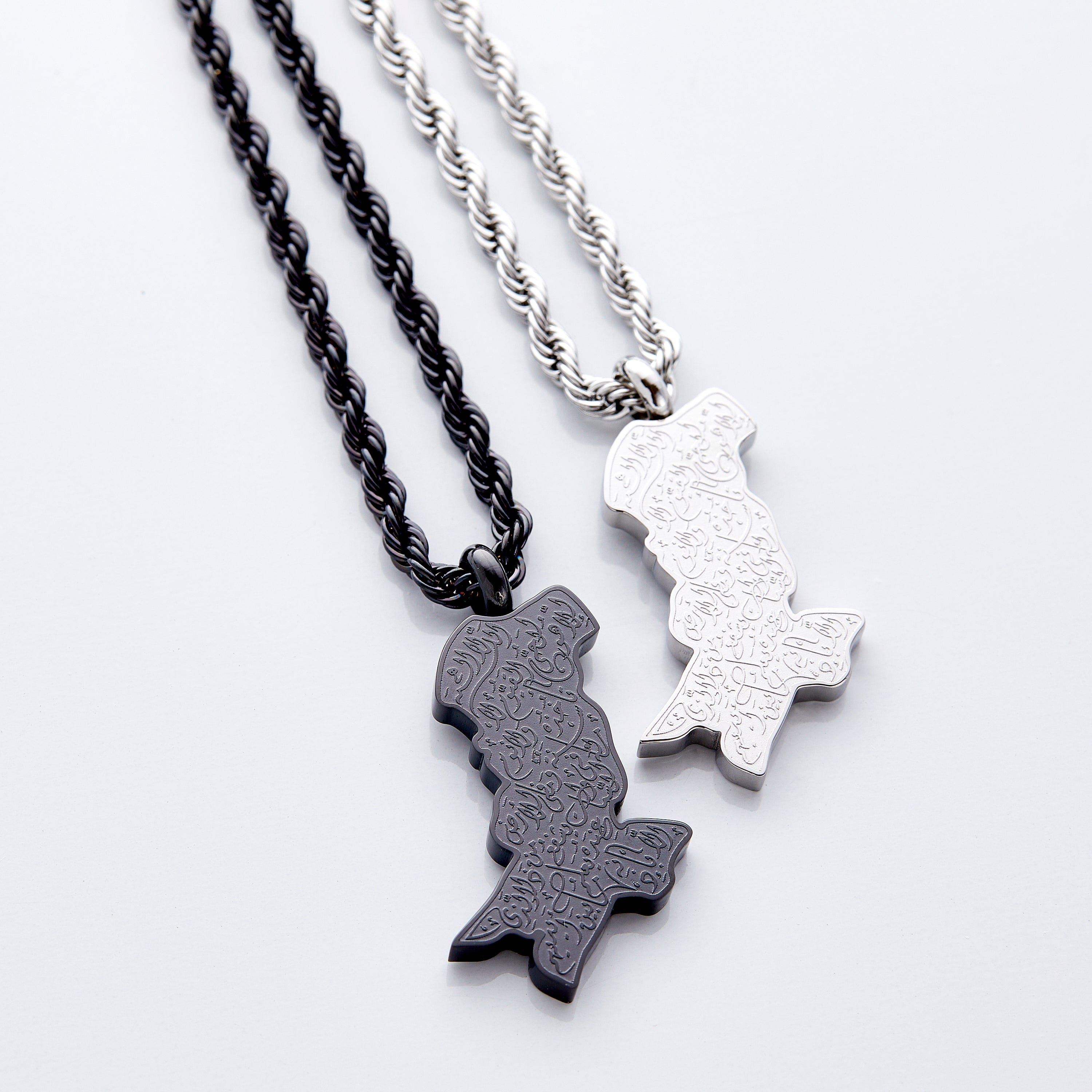 Ayatul Kursi Country Map Necklace | Men - Nominal