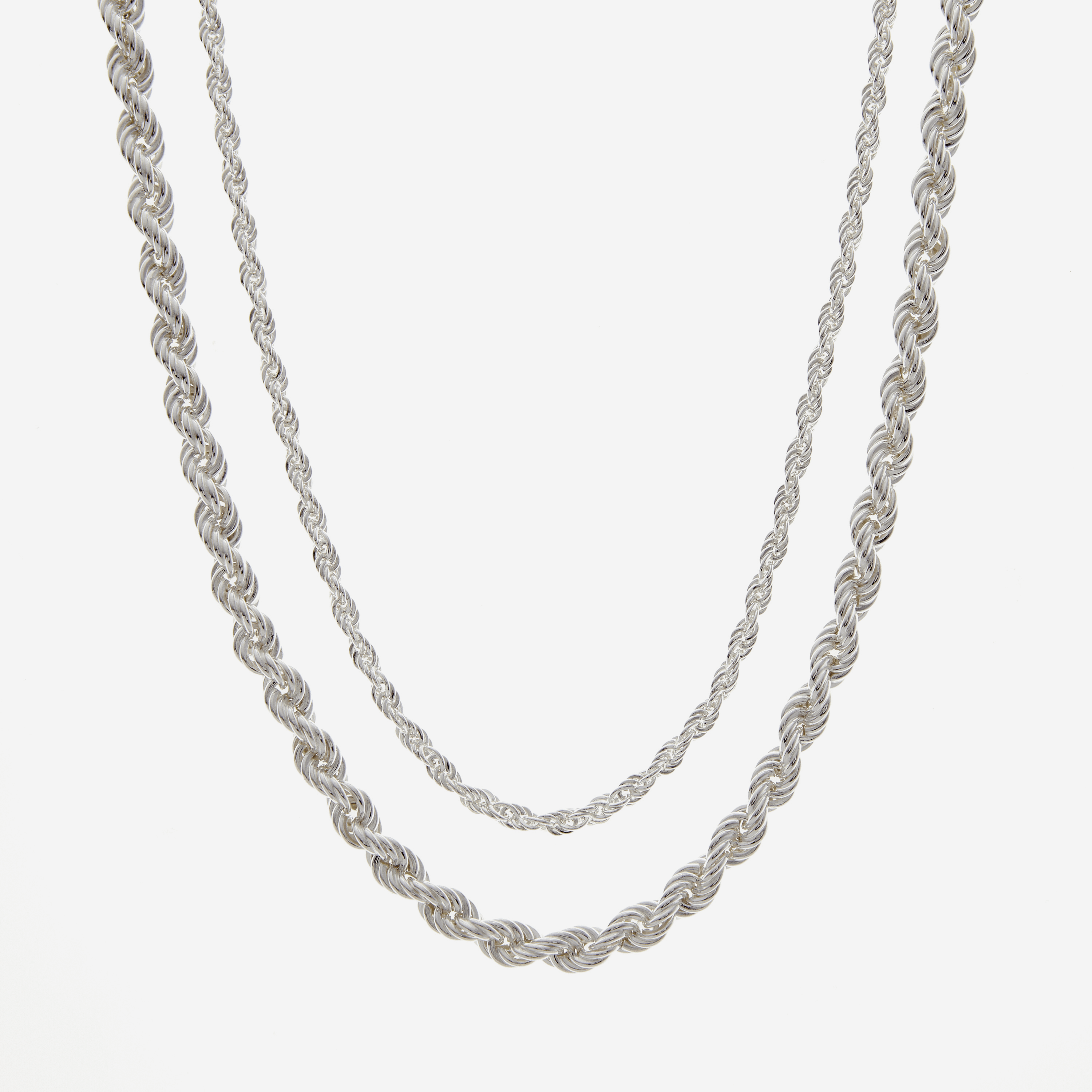 Rope Chain Necklace | Sterling Silver
