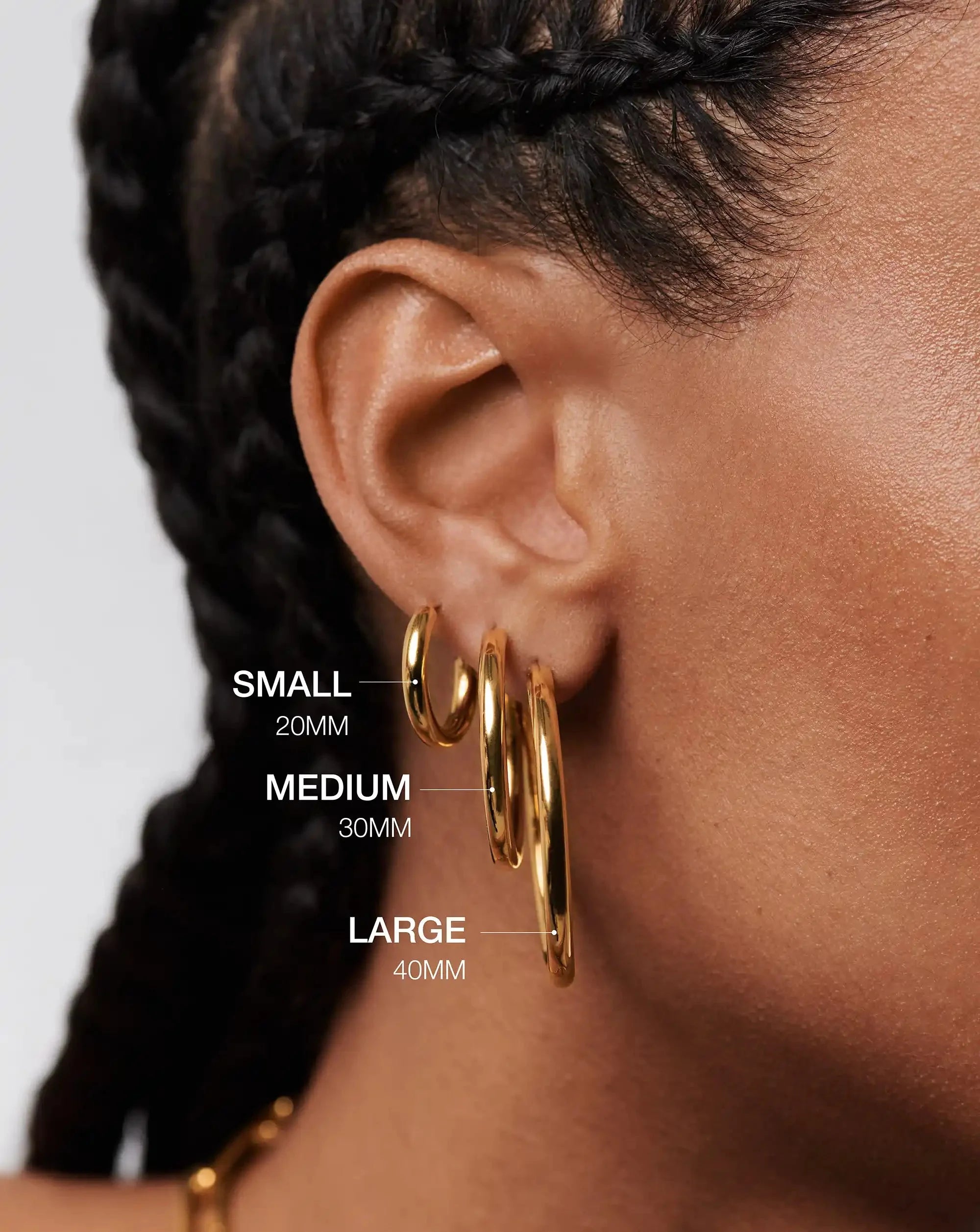 Classic Tunnel Small Hoop Earrings | 18ct Gold Plated