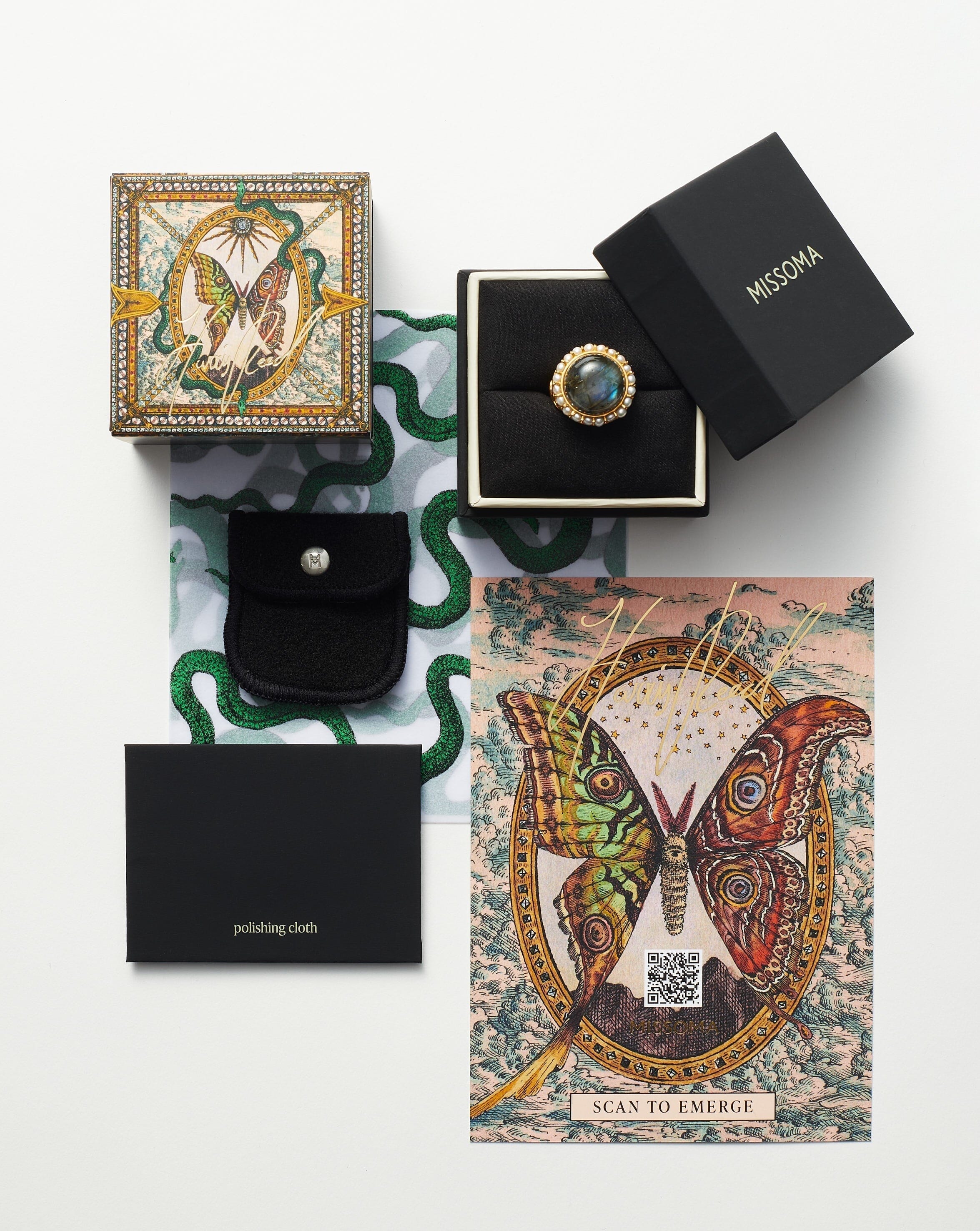 指輪・リング MISSOMA HARRIS REED COILED SERPENT RING 18K Harris Reed Coiled Serpent Ring | 18k Gold Plated | Missoma