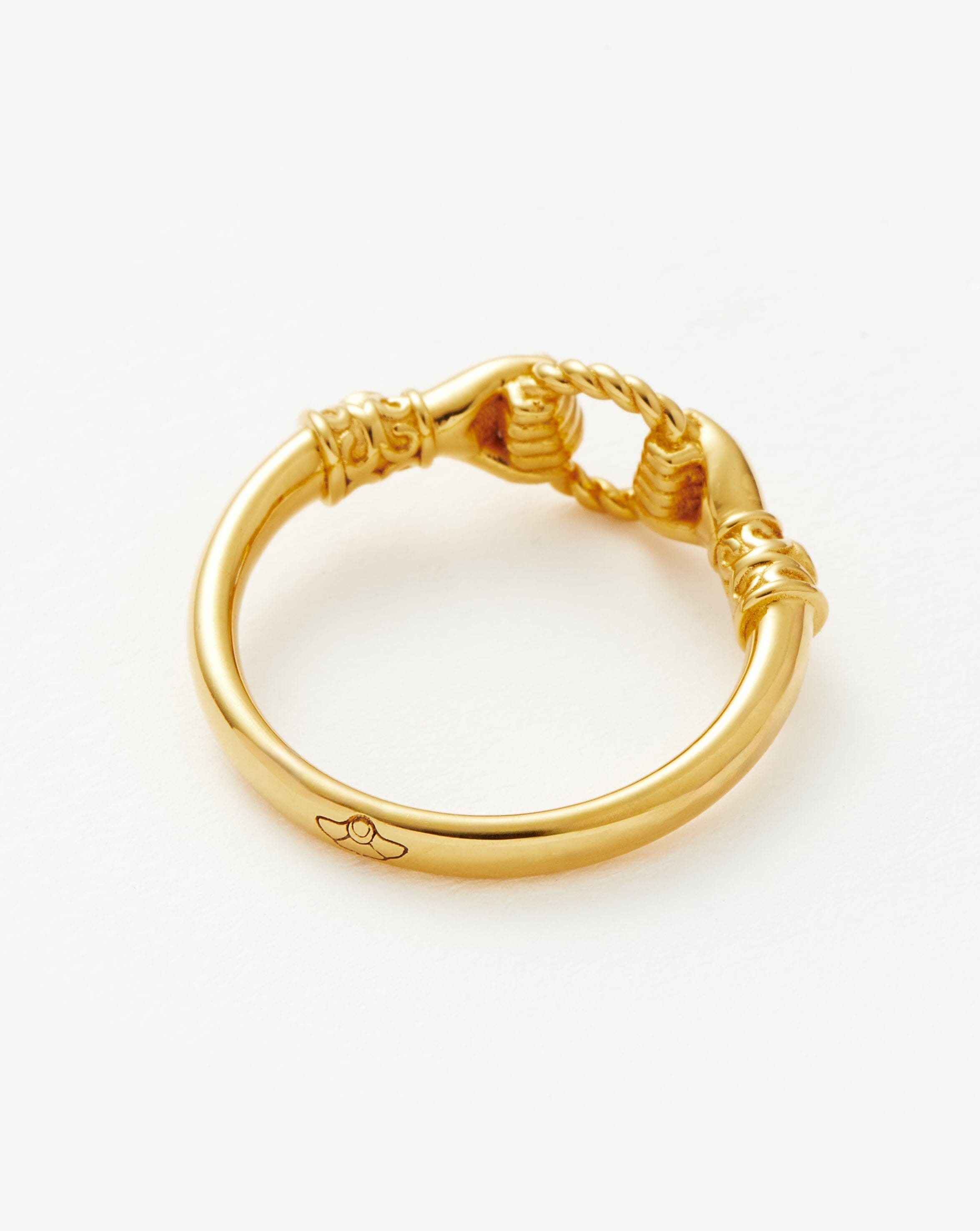 Harris Reed In Good Hands Stacking Ring | 18ct Gold Plated/Cubic Zirconia & Black Onyx