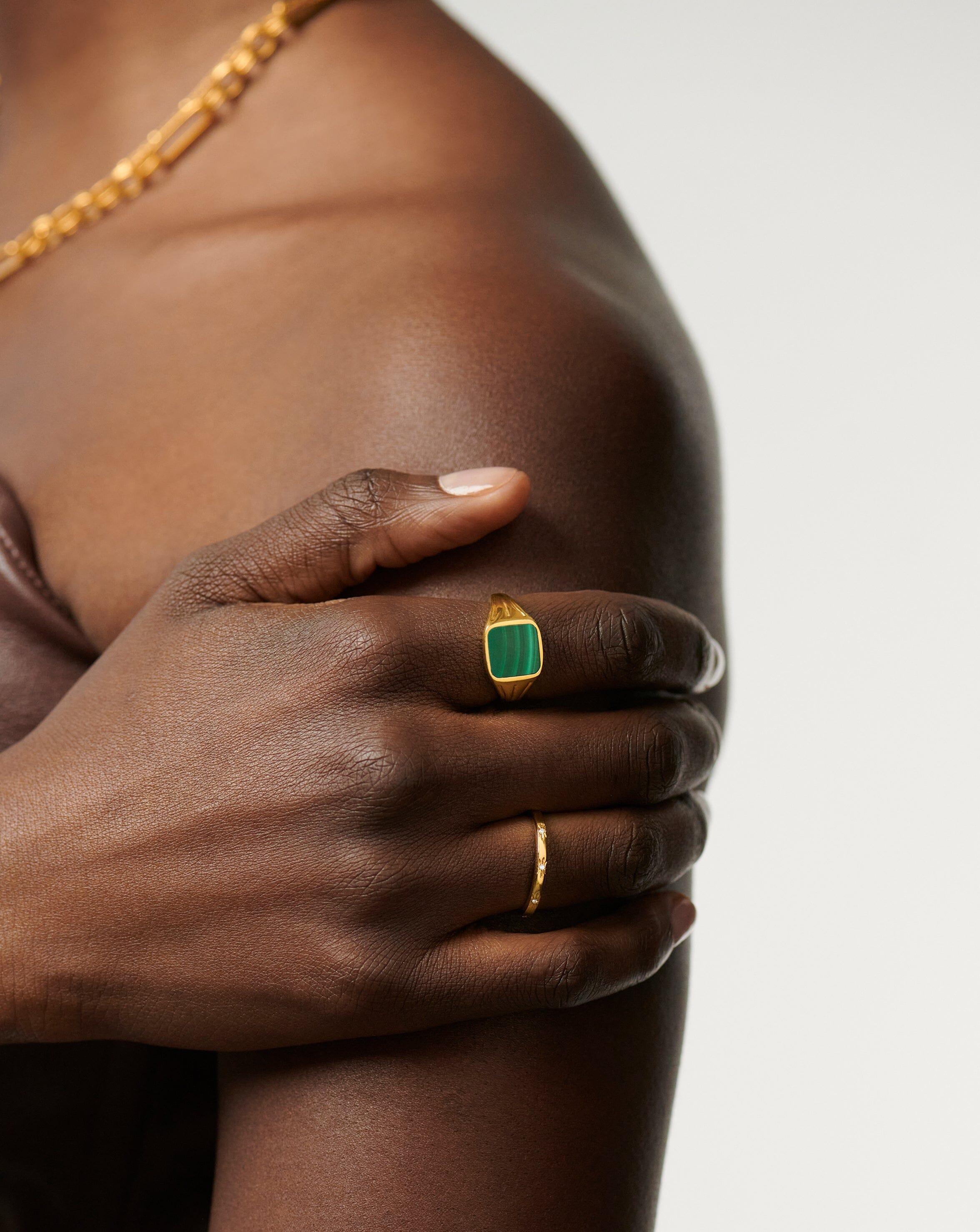 Interstellar Star Studded Stacking Ring | 18ct Gold Vermeil