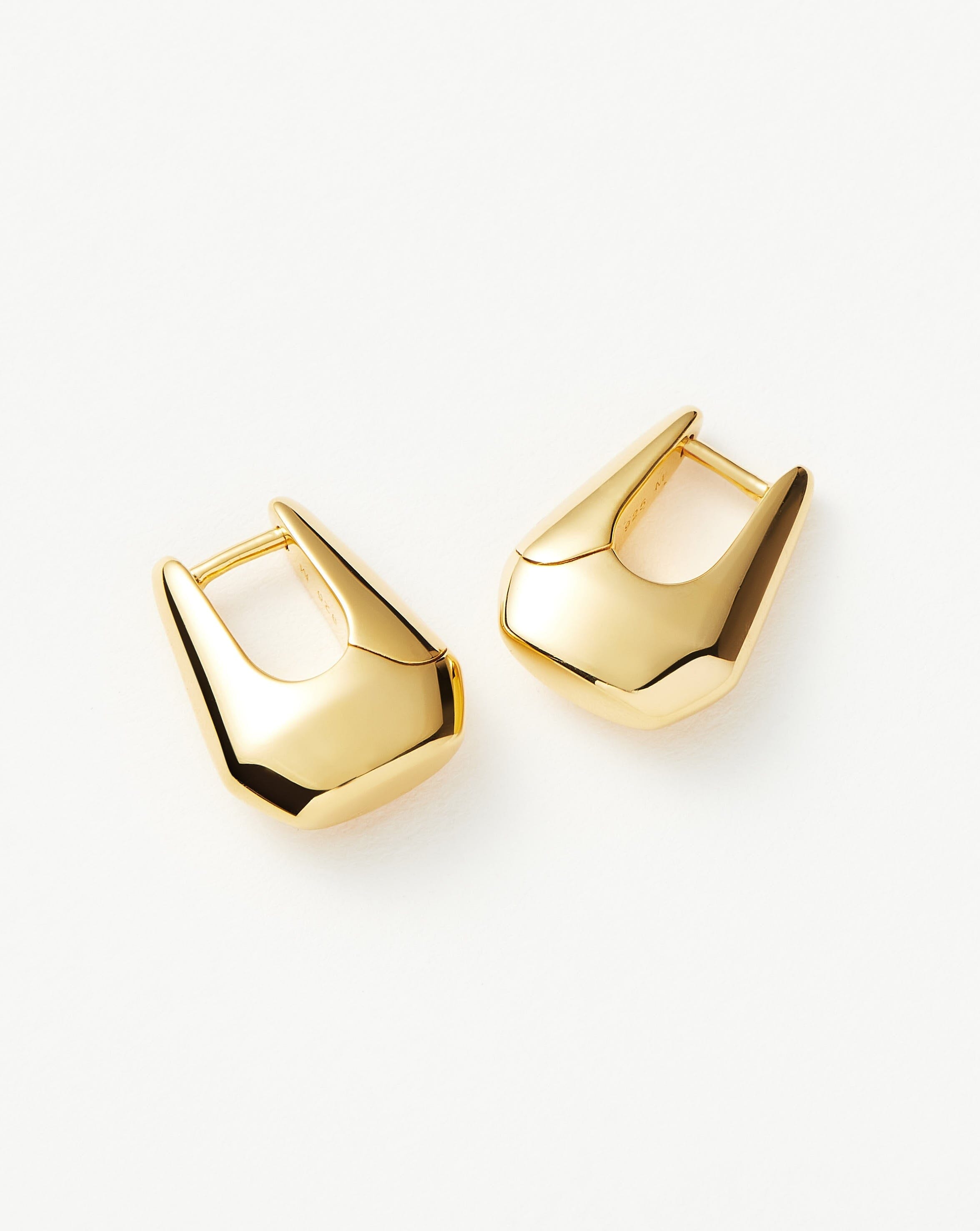 Lucy Williams Arco Small Hoop Earrings  | 18ct Gold Vermeil