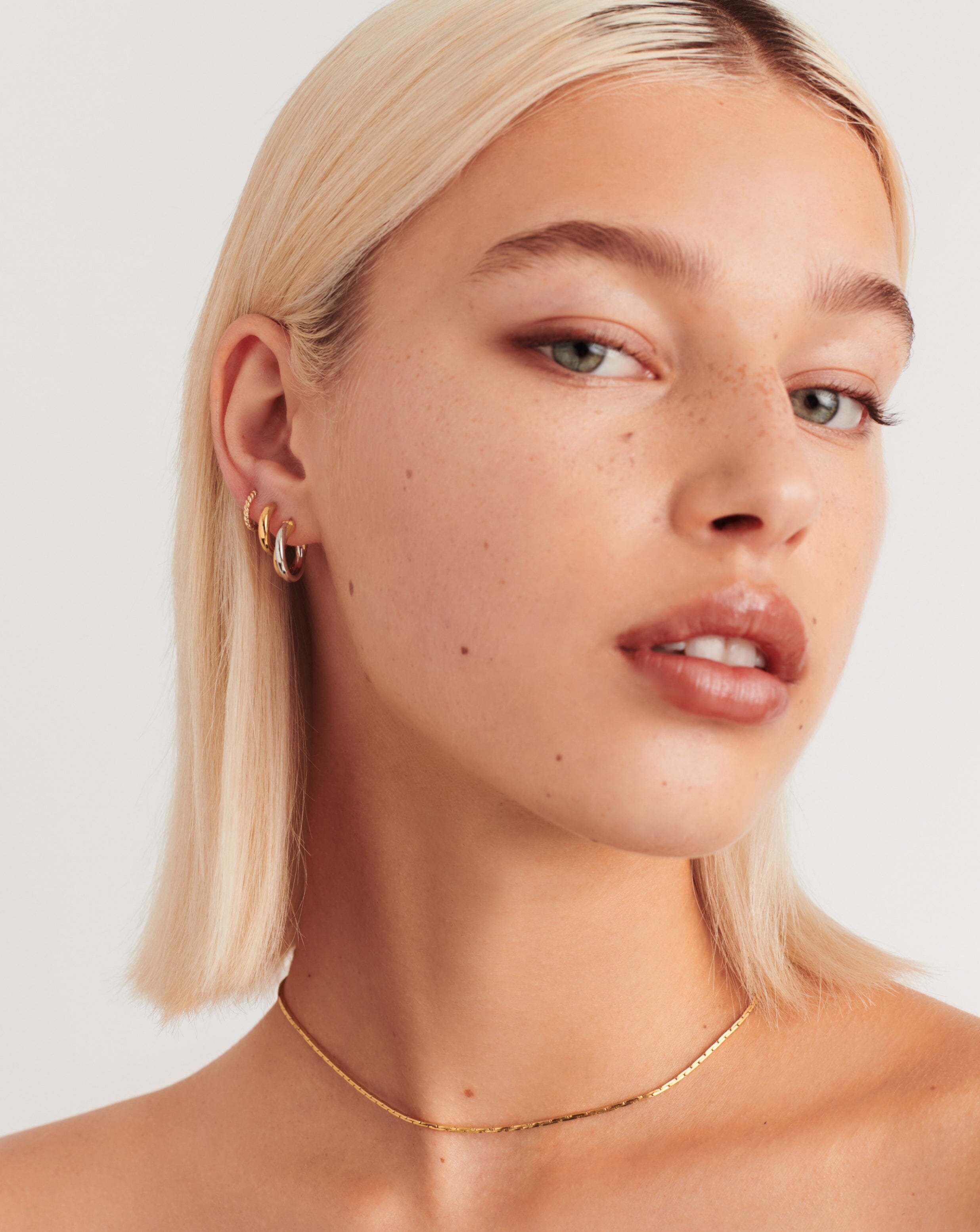 Lucy Williams Entwine Small Hoop Earrings  | Mixed Metal