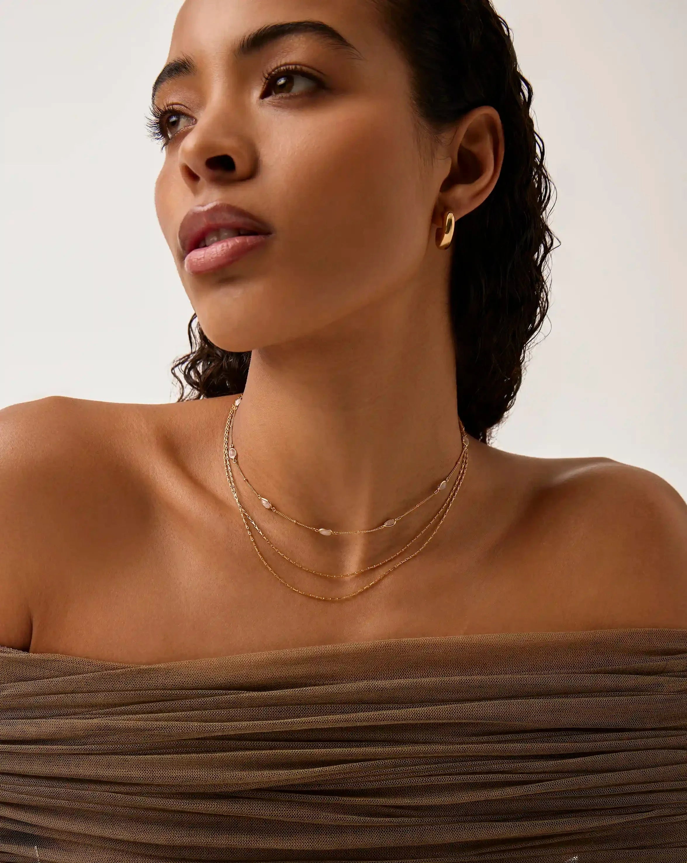 Magma & Twisted Double Chain Necklace Set | 18ct Gold Vermeil