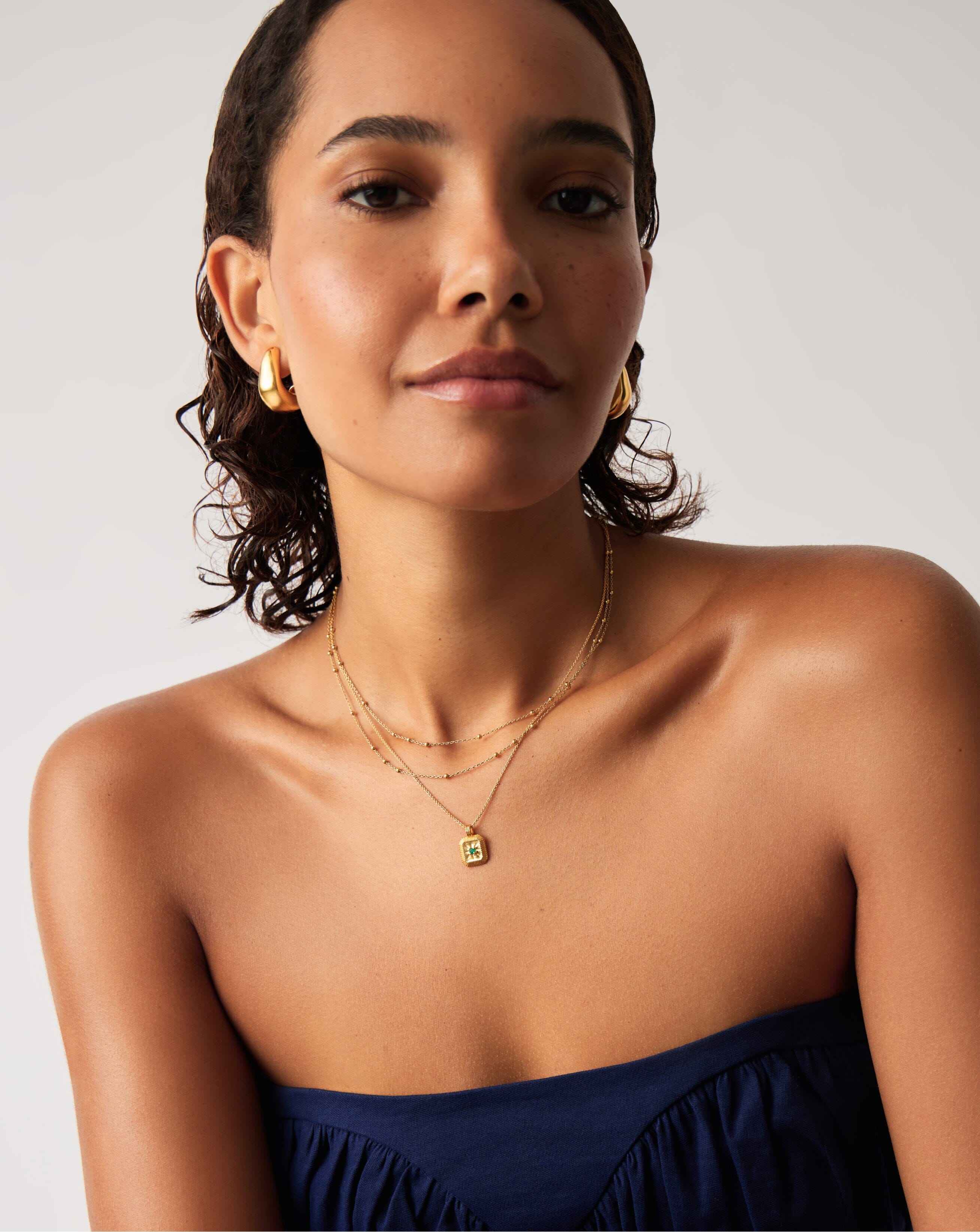 May Birthstone Pendant Necklace