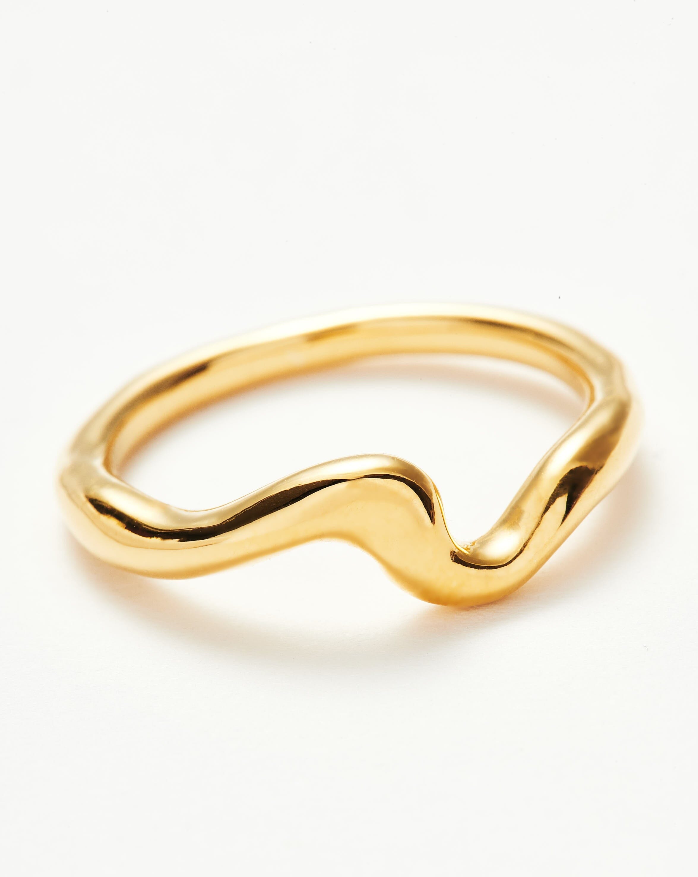 Molten Wave Stacking Ring | 18ct Gold Vermeil