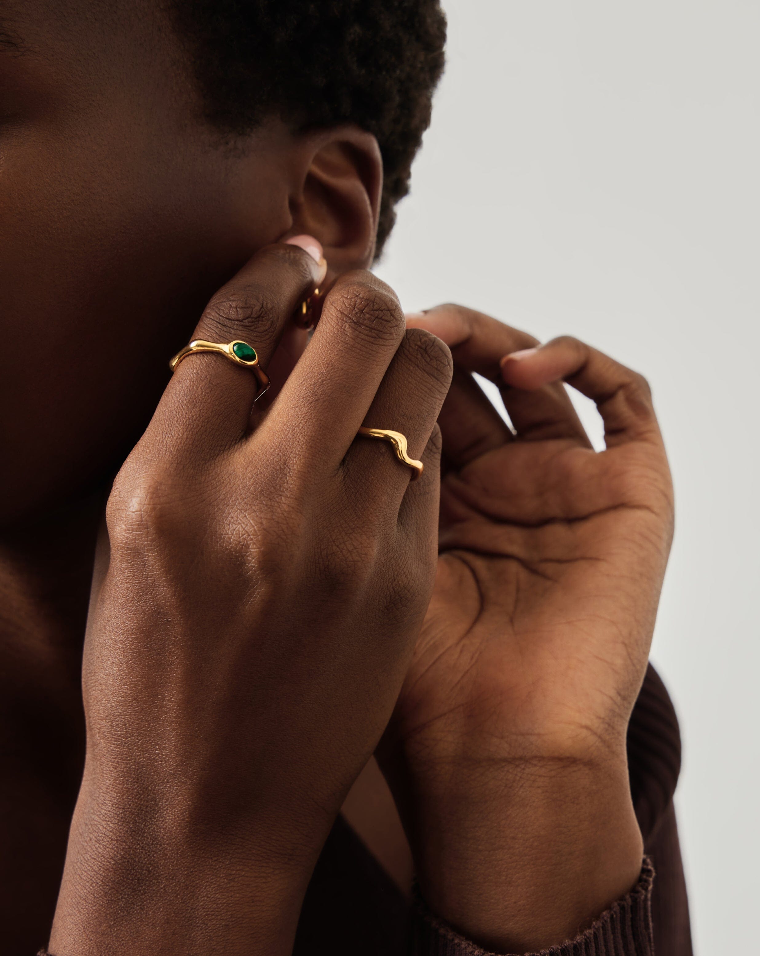 Molten Wave Stacking Ring | 18ct Gold Vermeil
