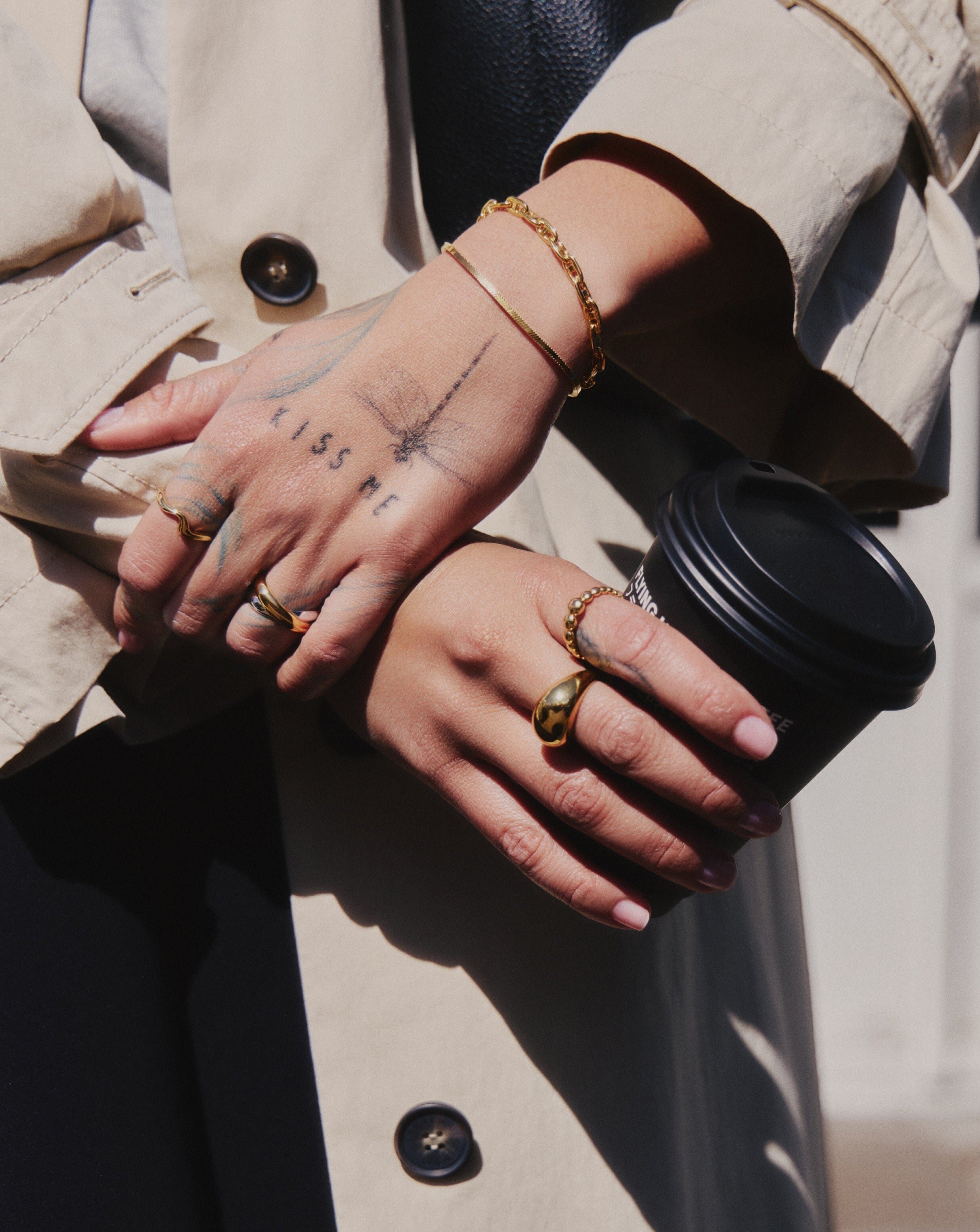 Molten Wave Stacking Ring | 18ct Gold Vermeil
