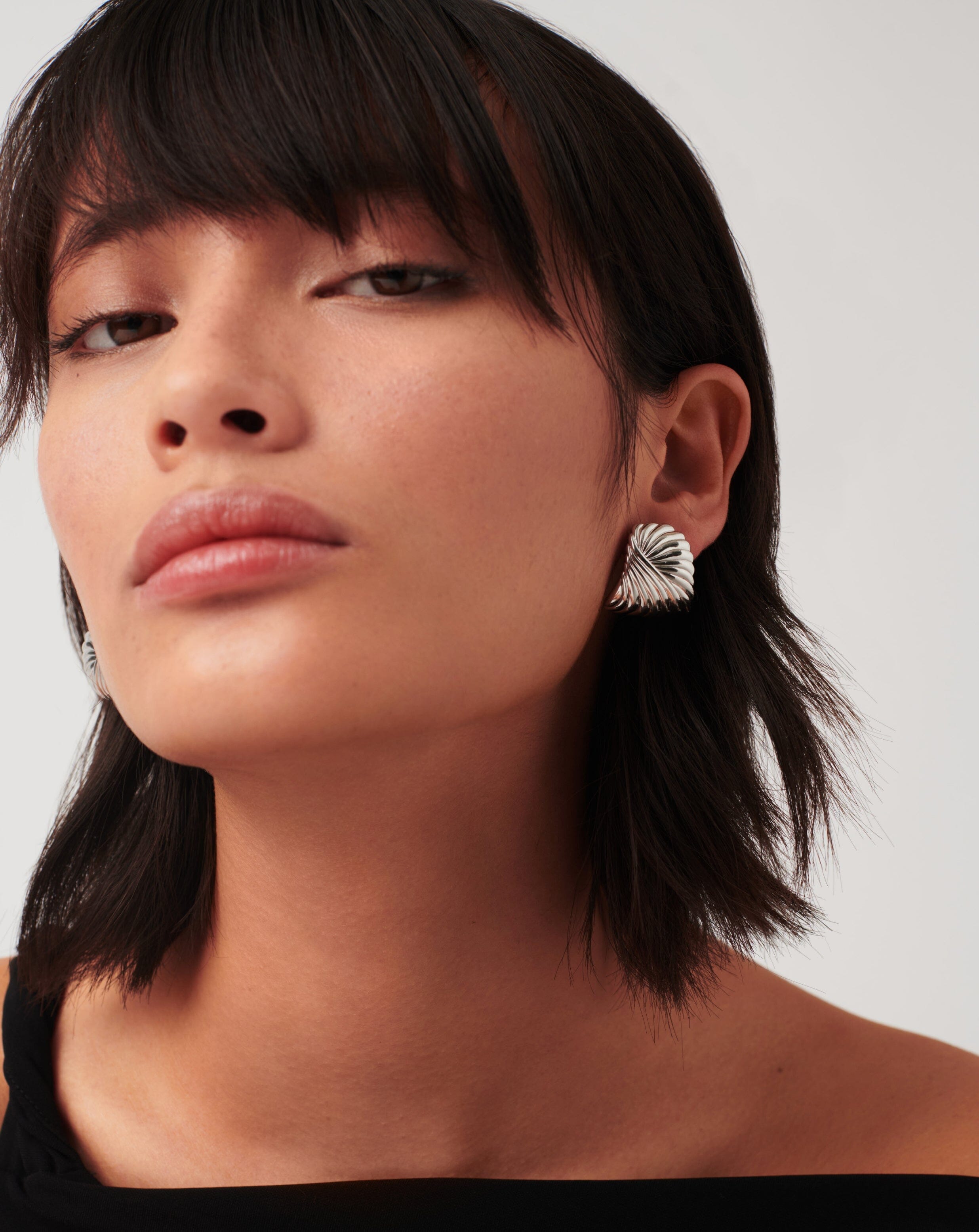 Ripple Oversized Stud Earrings