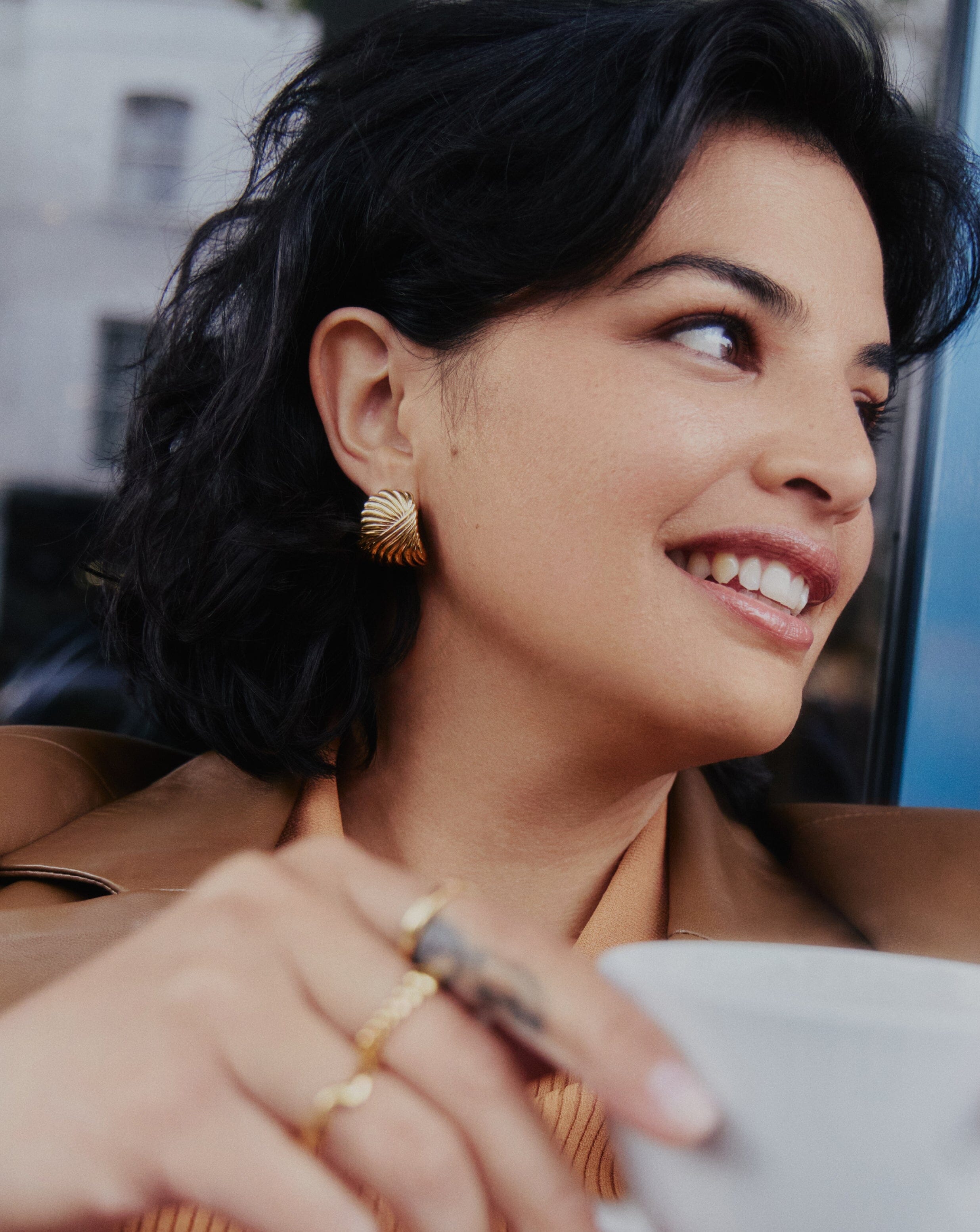 Ripple Oversized Stud Earrings