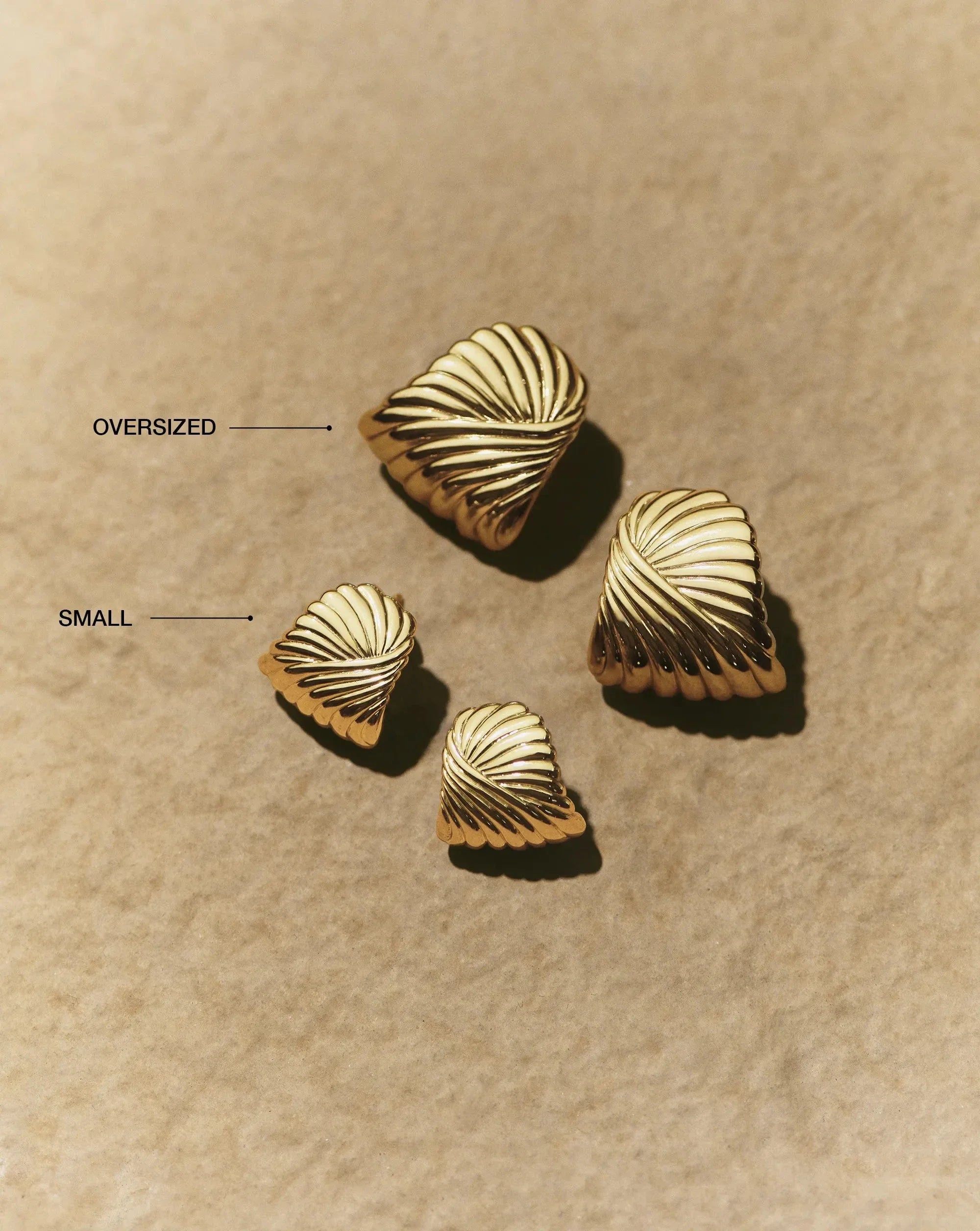 Ripple Oversized Stud Earrings