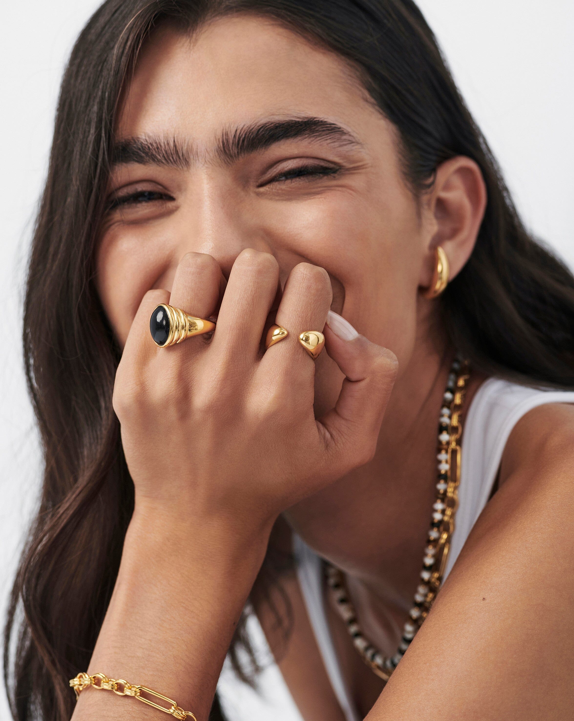 Savi Sculptural Open Stacking Ring | 18ct Gold Vermeil