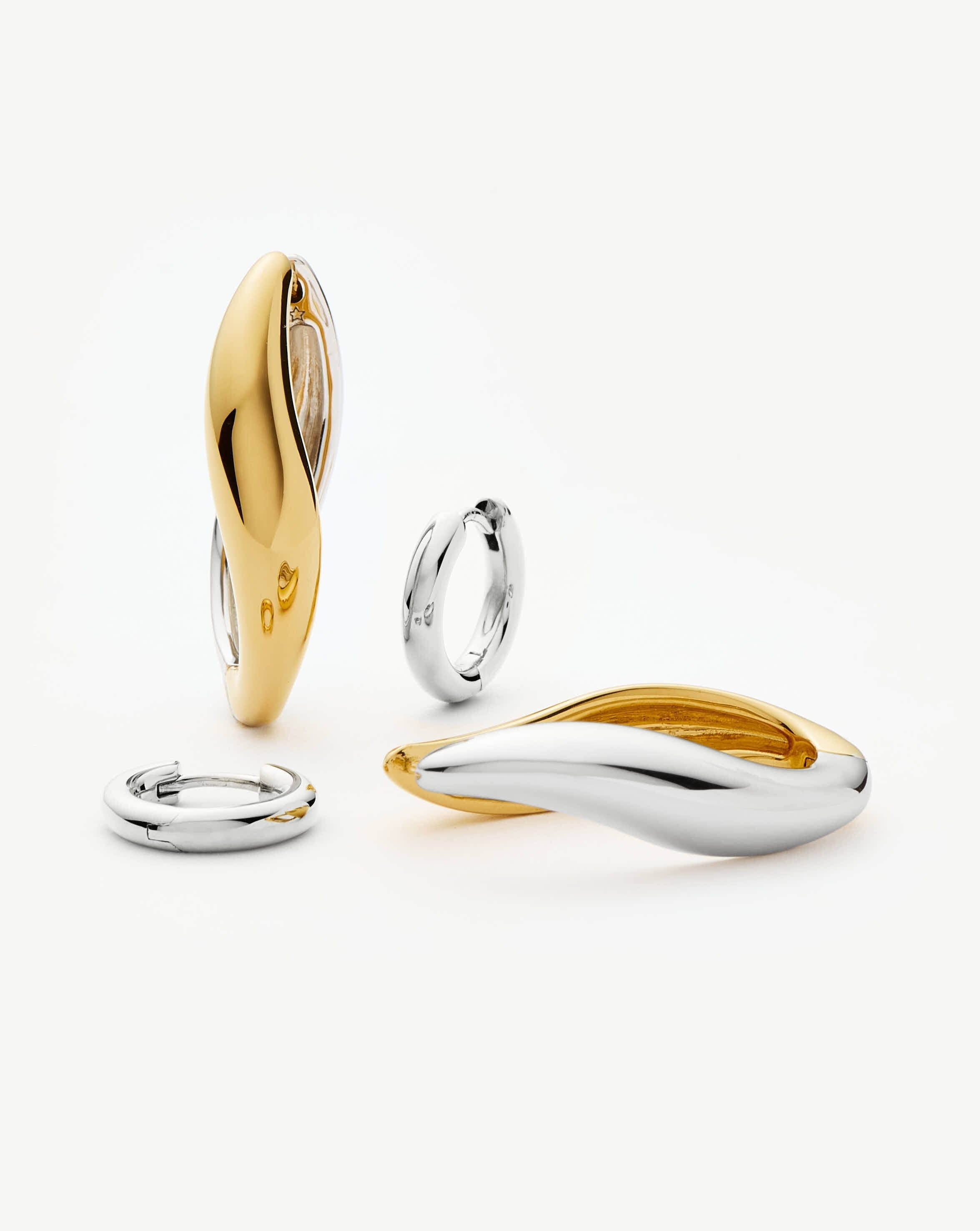 Savi Signature Hoop Set | Silver/Mixed Metal