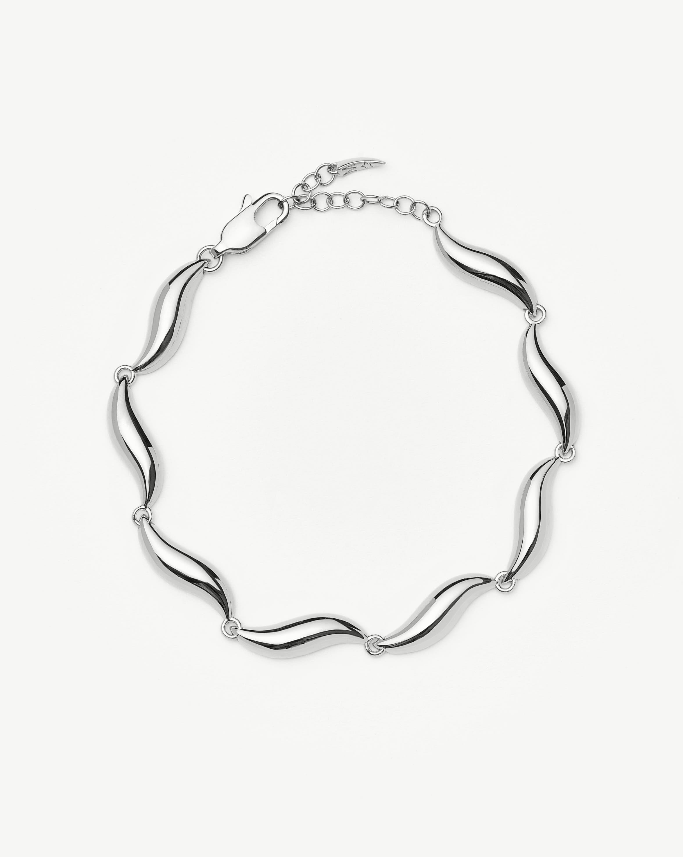 Savi Signature Link Chain Bracelet | Silver Plated
