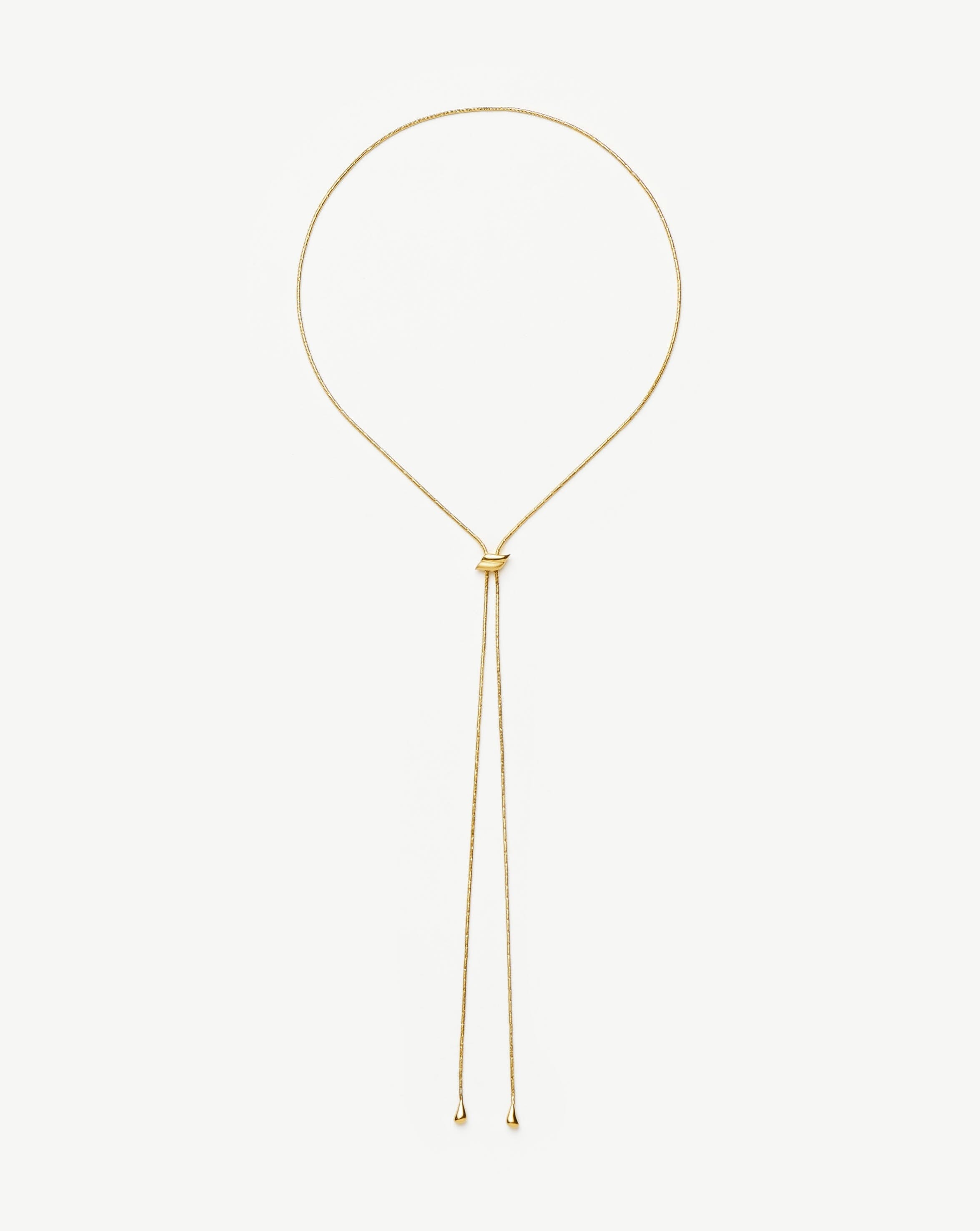 Savi Slider Lariat Chain Necklace | 18ct Gold Vermeil