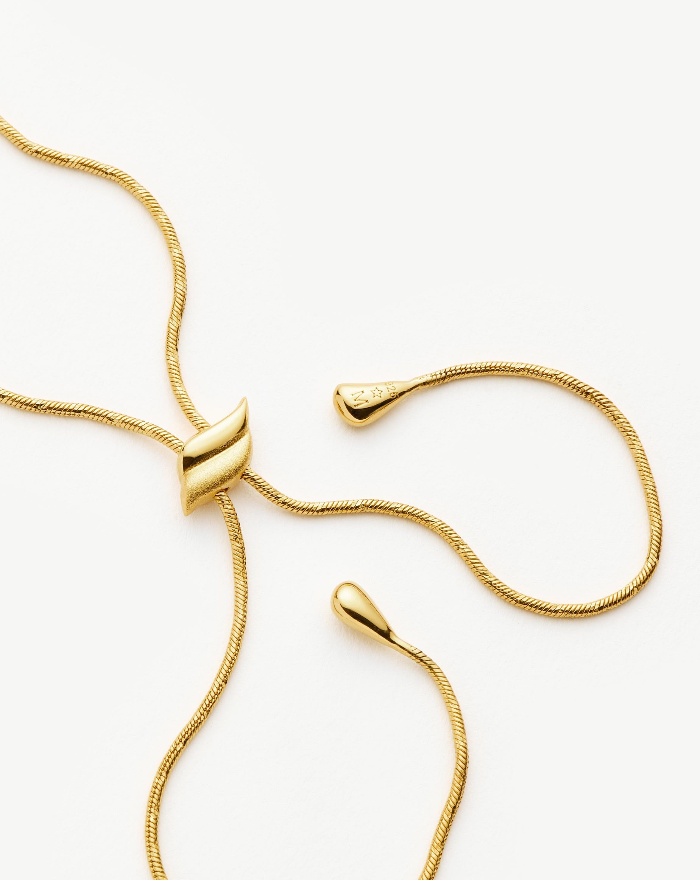Savi Slider Lariat Chain Necklace | 18ct Gold Vermeil