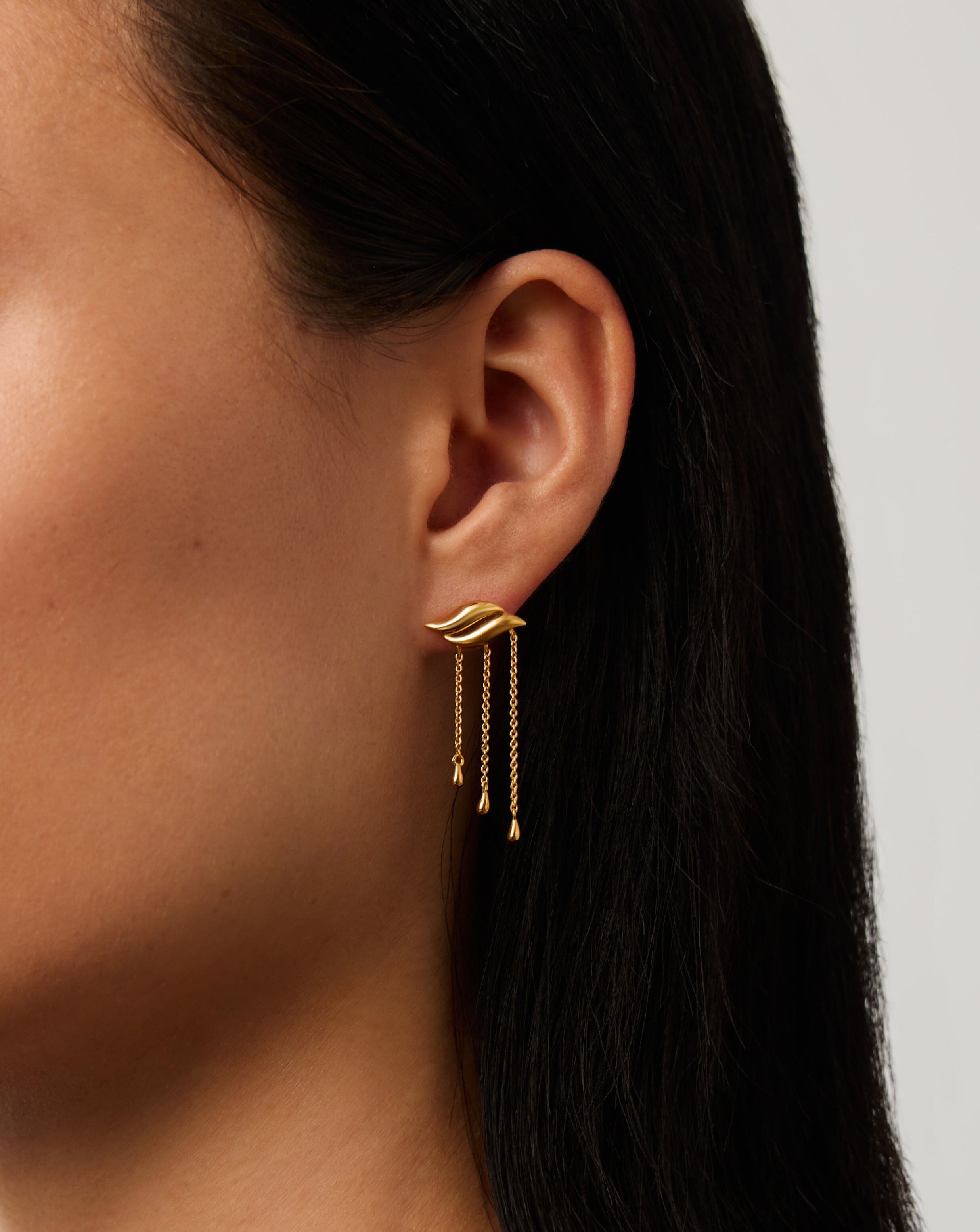 Savi Waterfall Drop Earrings | 18ct Gold Vermeil