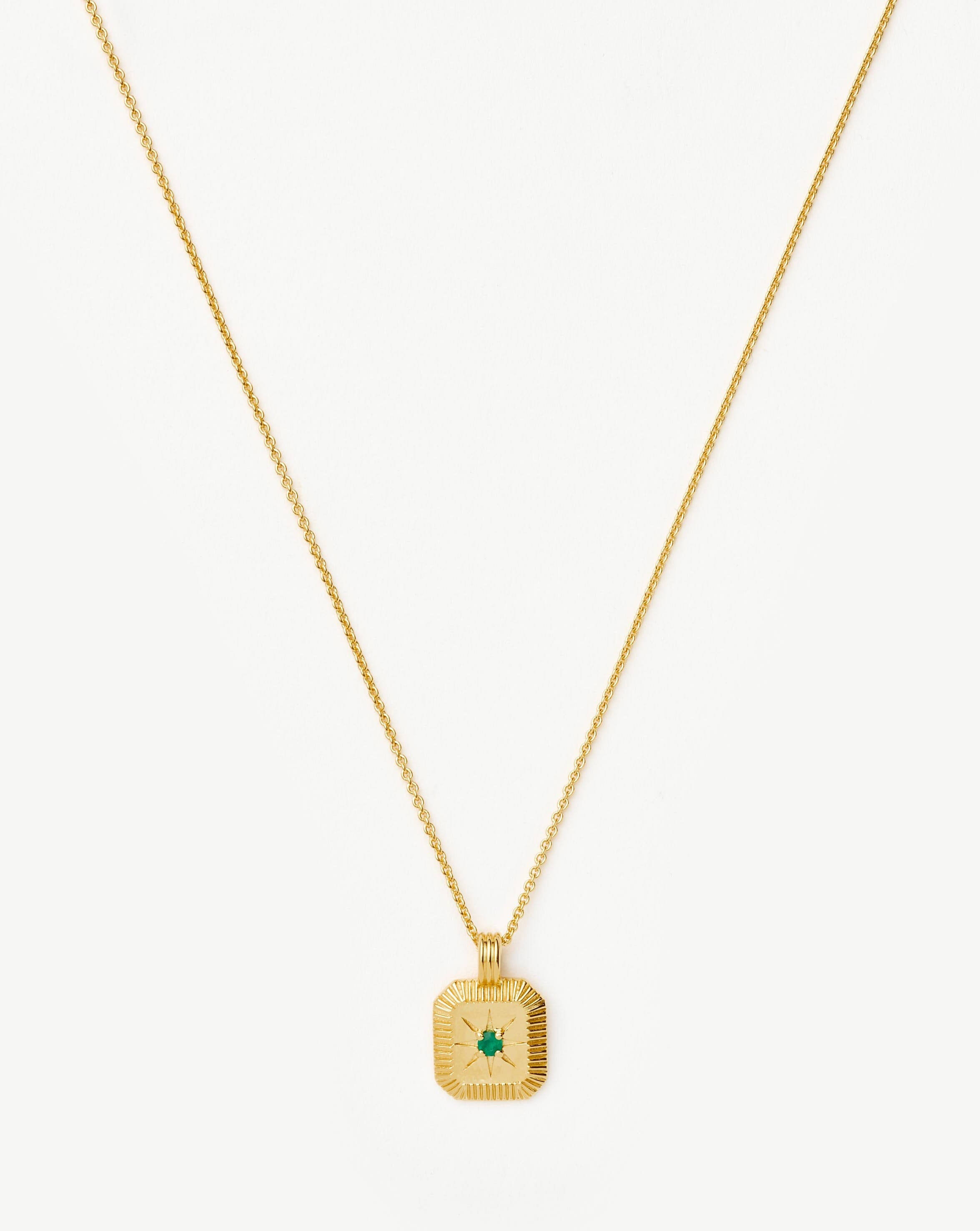 May Birthstone Pendant Necklace