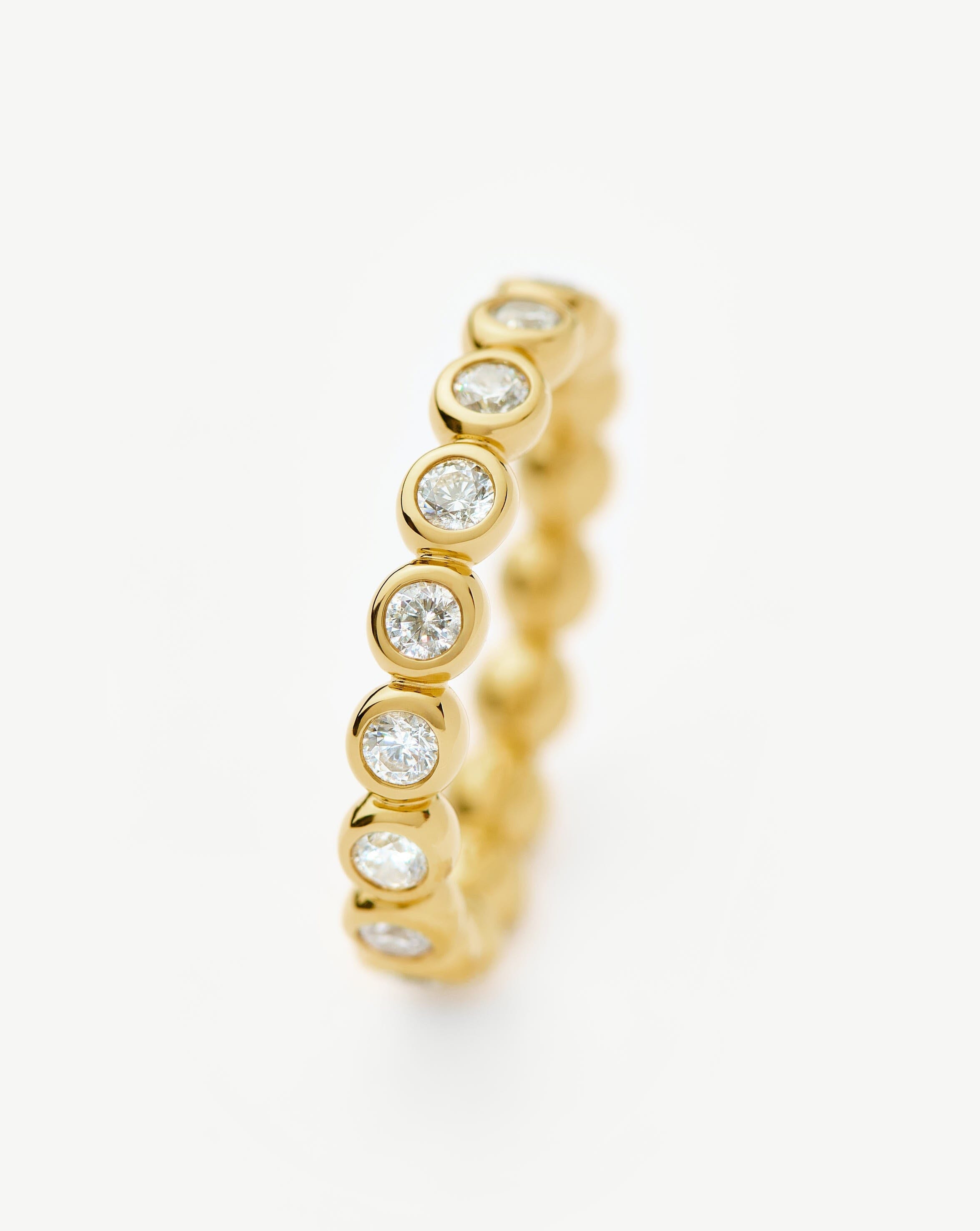 Tennis Eternity Stacking Ring | 18ct Gold Vermeil Cubic Zirconia