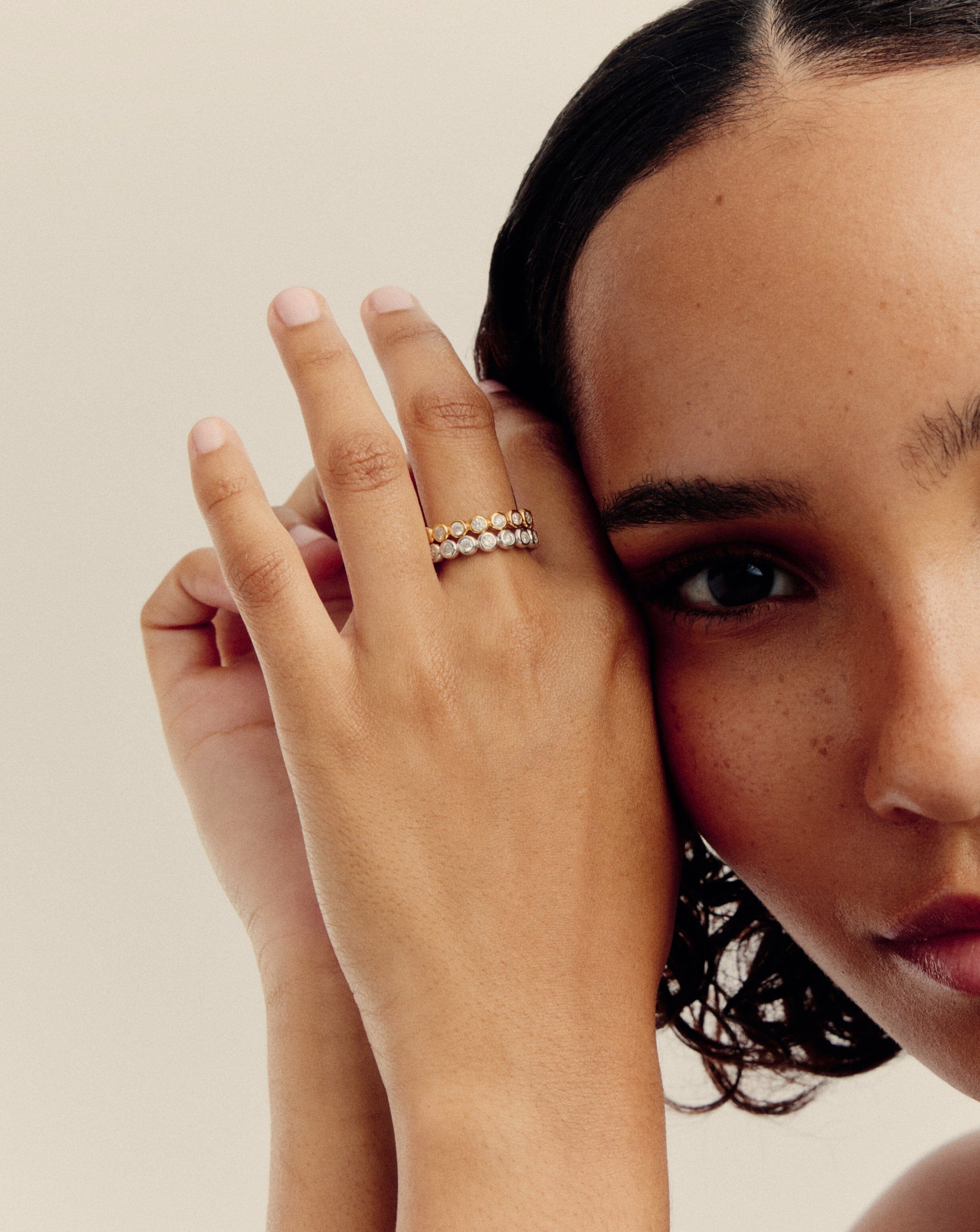 Tennis Eternity Stacking Ring | Sterling Silver Cubic Zirconia