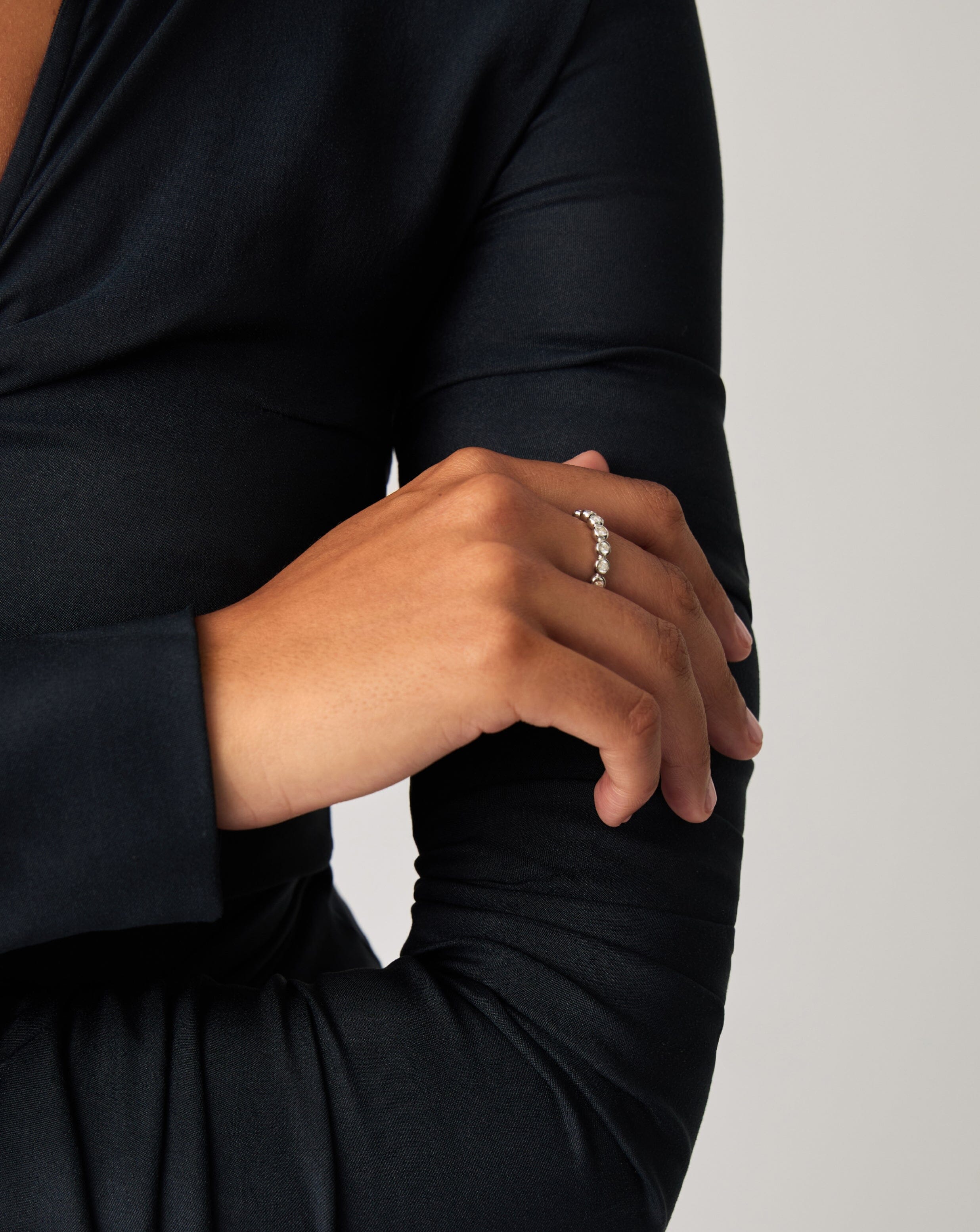 Tennis Eternity Stacking Ring | Sterling Silver Cubic Zirconia