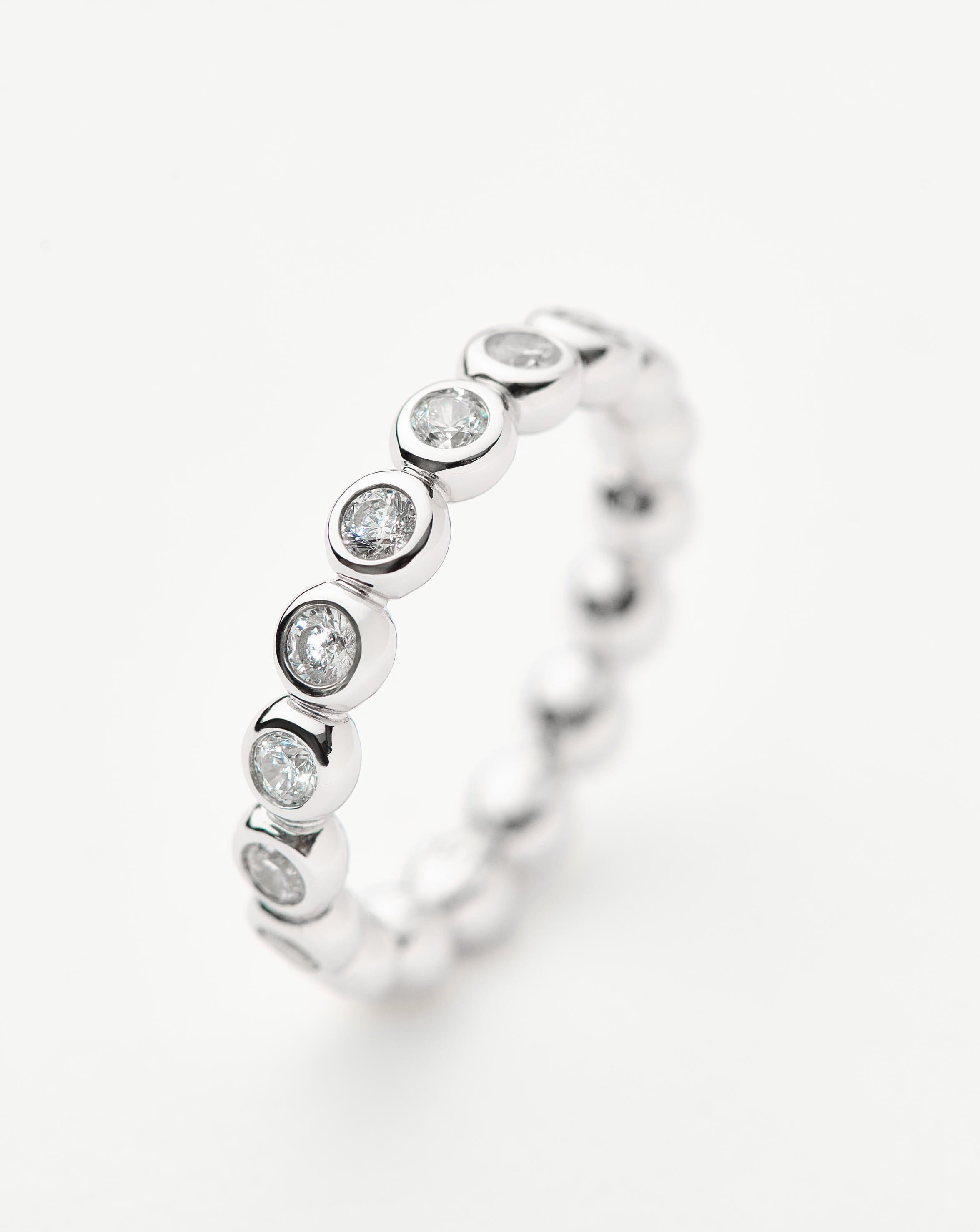 Tennis Eternity Stacking Ring | Sterling Silver Cubic Zirconia