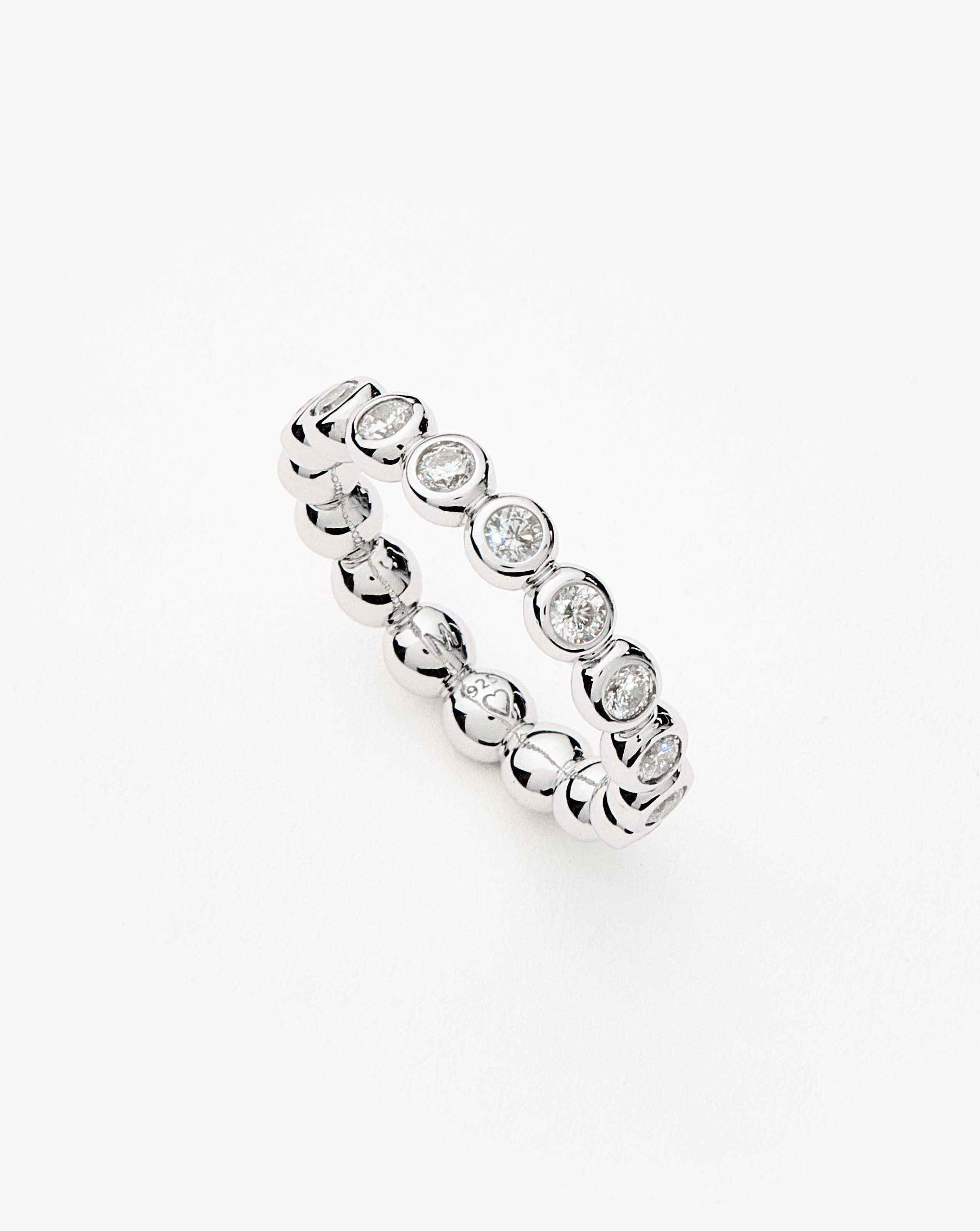 Tennis Eternity Stacking Ring | Sterling Silver Cubic Zirconia